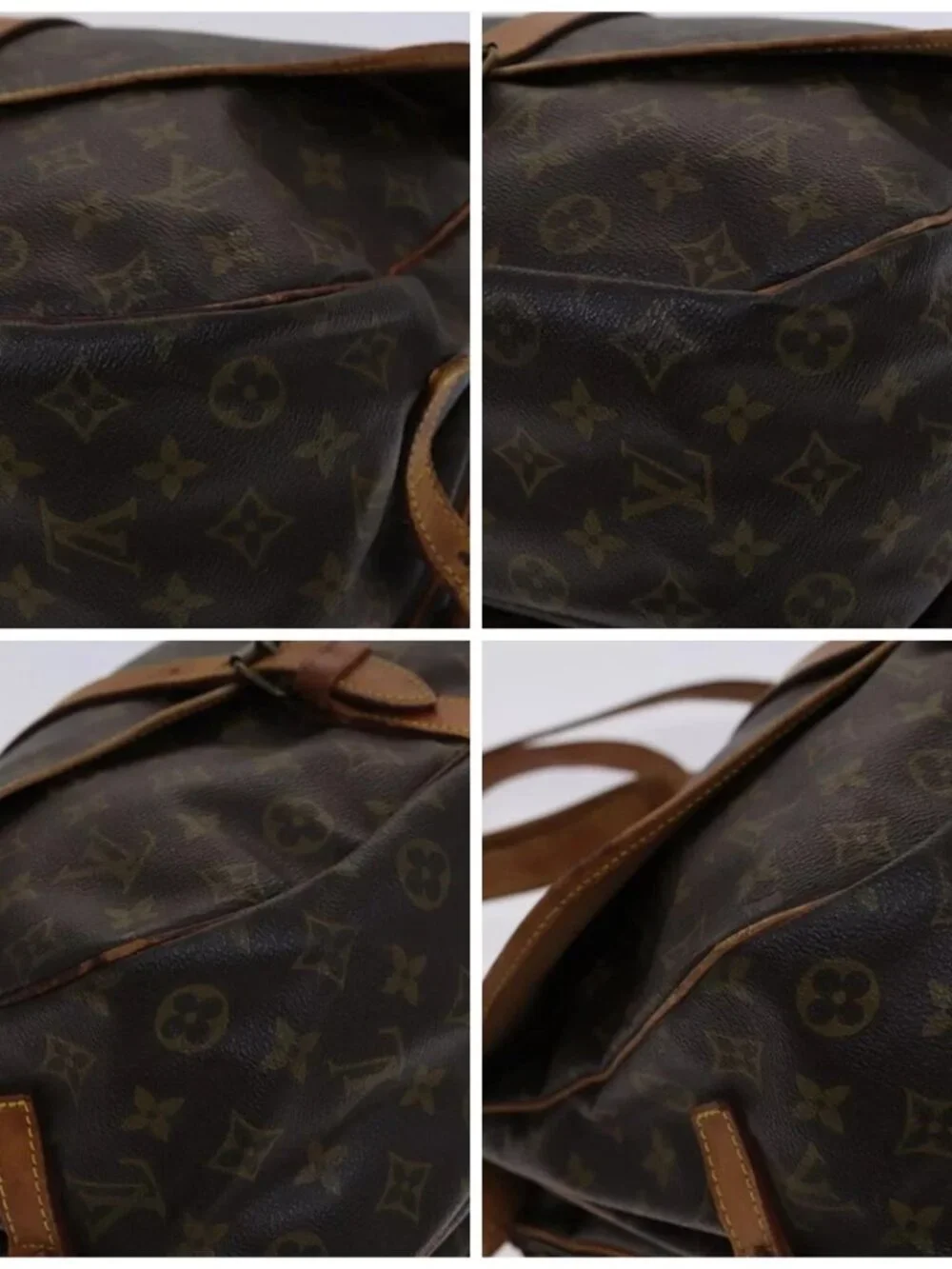 LOUIS VUITTON Monogram Saumur 35 Shoulder Bag M42254 LV Auth ep8253